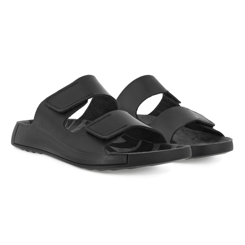 ECCO｜SLIPPERS (COZMO M (500904-02013)) Men's ECCO® Cozmo Leather Two-Strap Sandal | Black