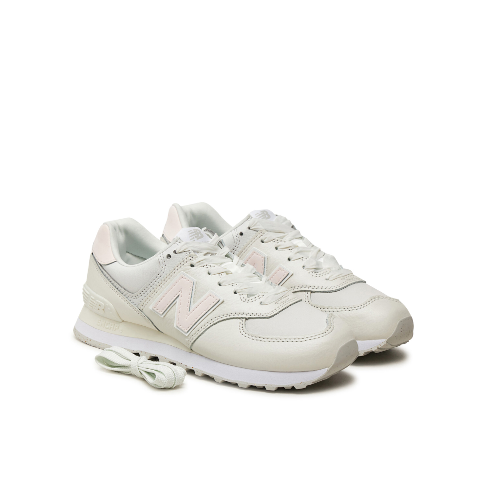 All white new balance 574 womens online