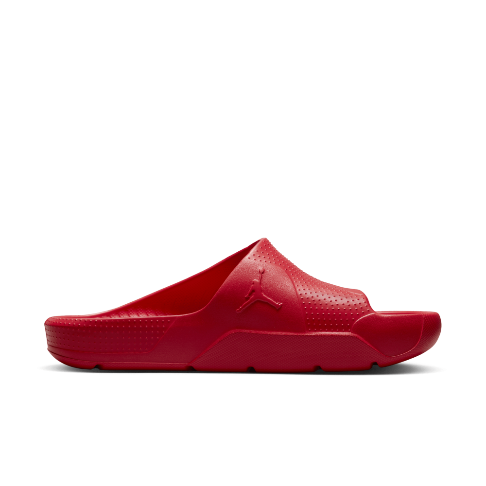 All red jordan slides online