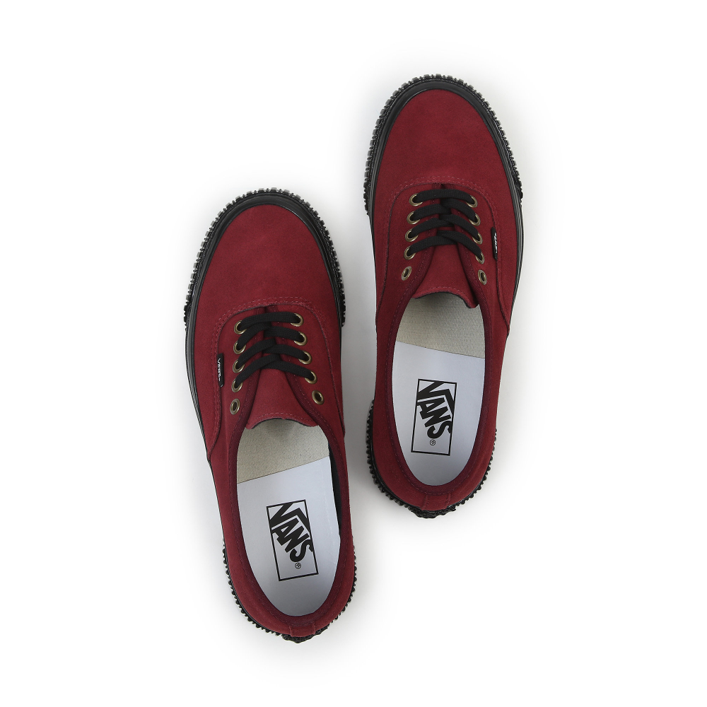 vans authentic red and black