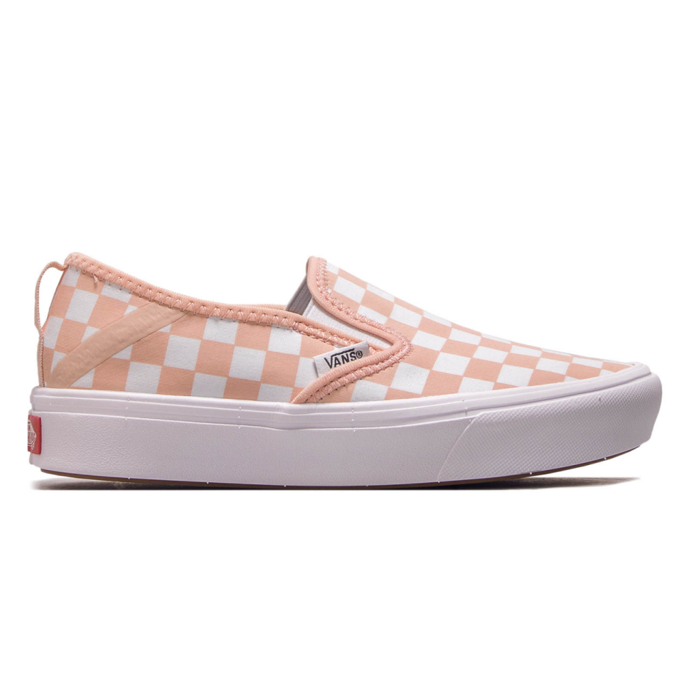 Peach clearance checkered vans