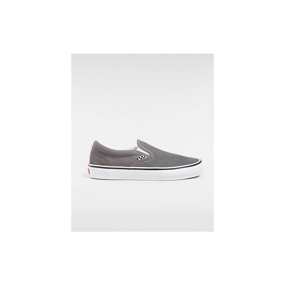 Black and grey vans slip ons on sale