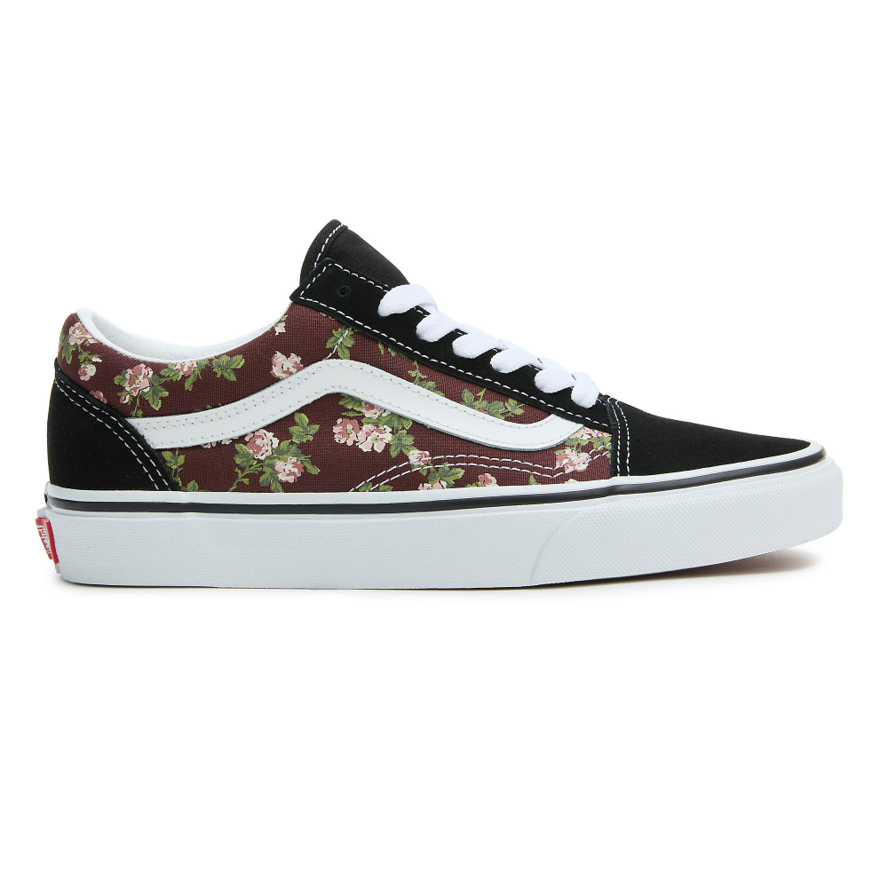 Vans old skool shop black with roses