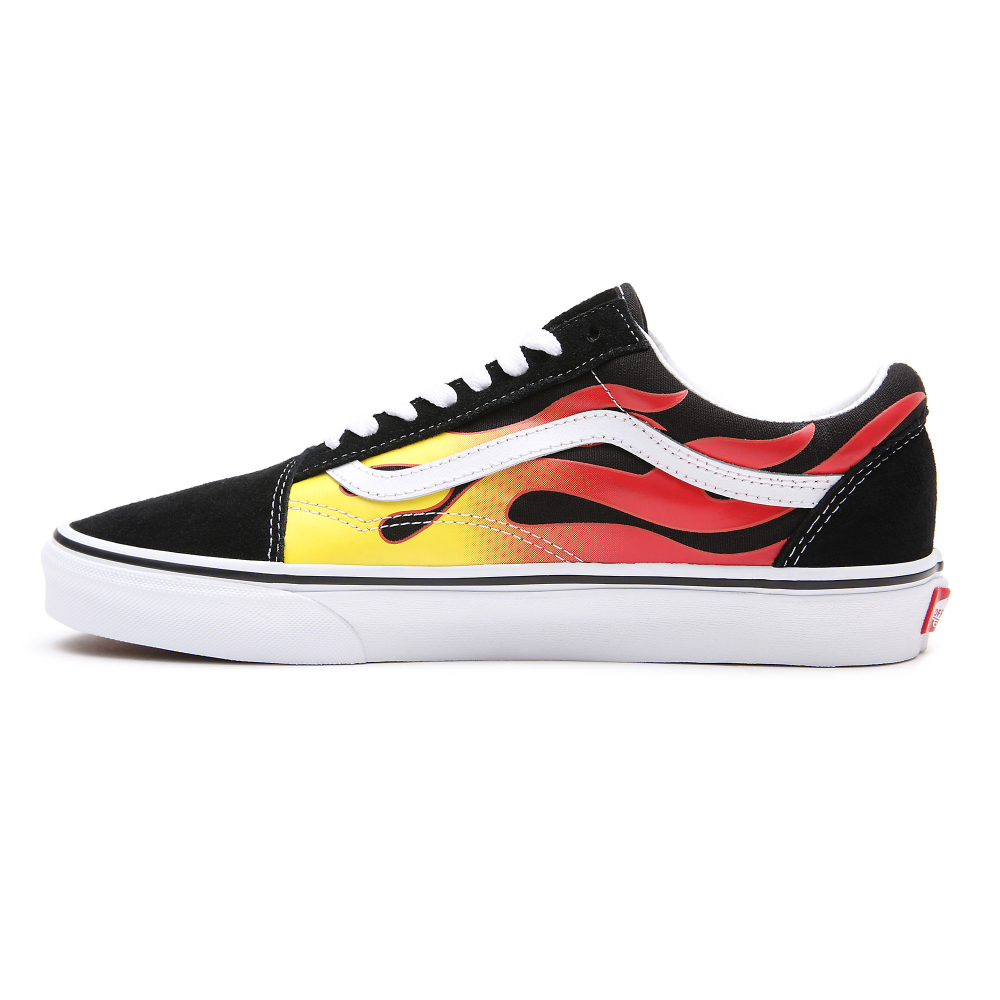 Vans old skool 2025 yellow flame sneaker