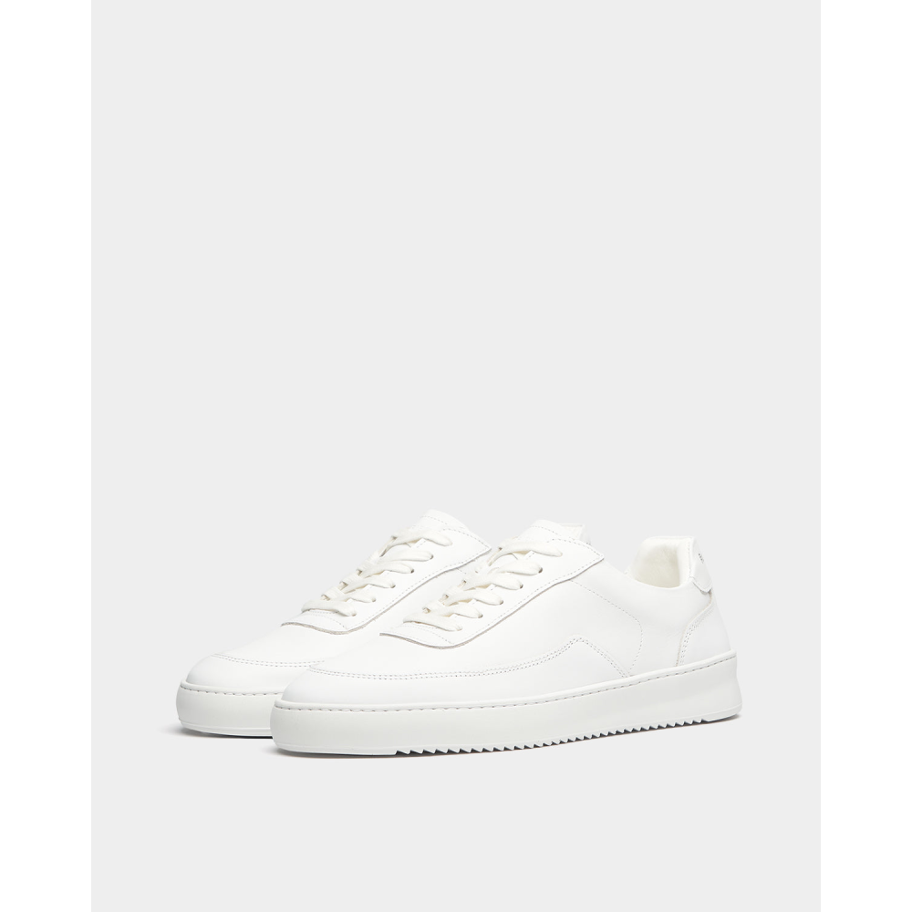 Low mondo ripple clearance nappa perforated all white