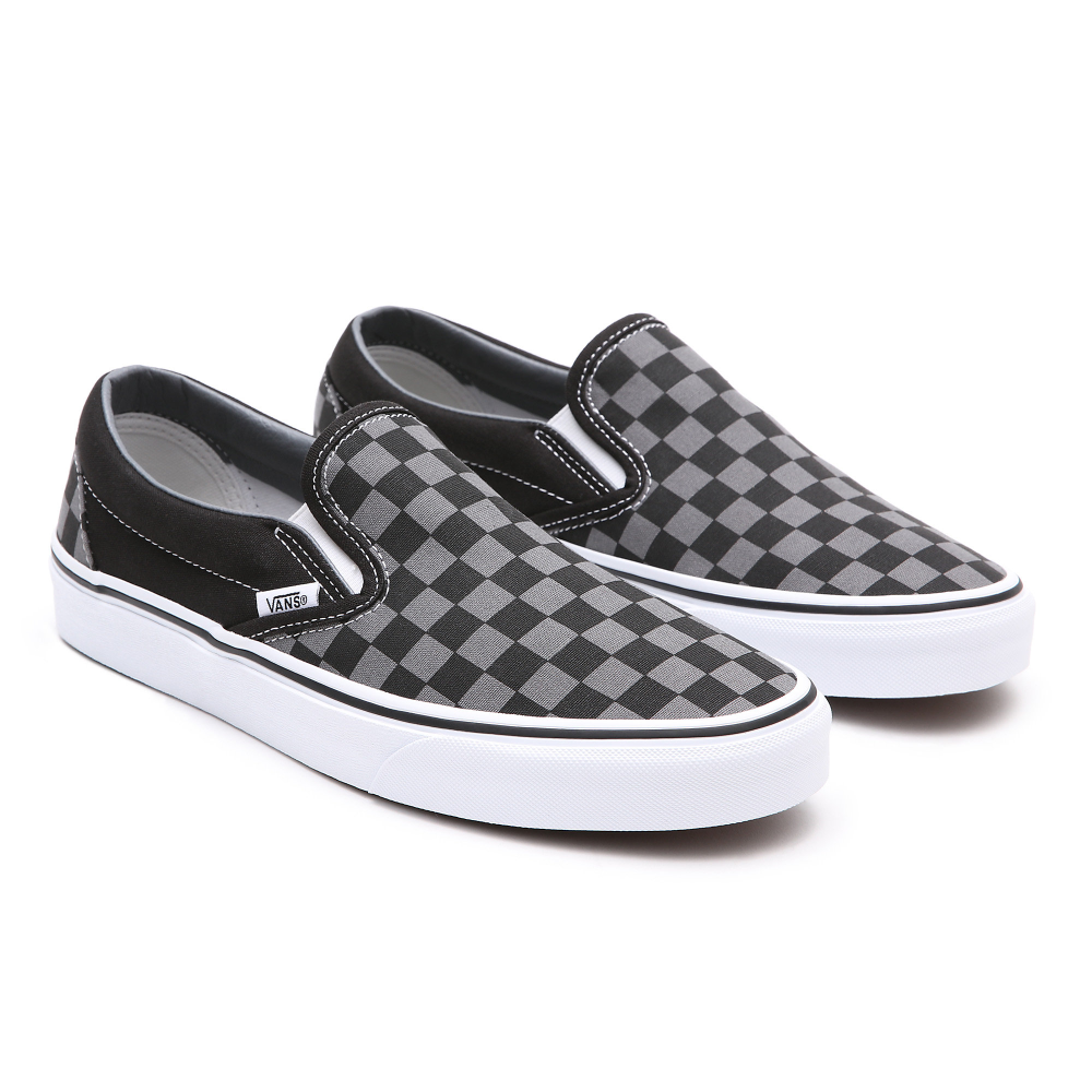 Black and white gingham vans slip on on sale