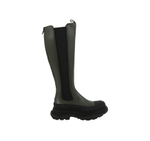 Alexander McQueen Tread Slick Knee High Boots Khaki (666410WHZ663241)