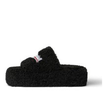 Balenciaga Furry Platform Sandals Fake Shearling and Political Campaign Embroideries (762826W2DO11096)