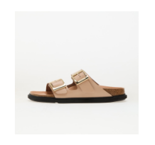Birkenstock Arizona Droplet Buckle Natural Leather Patent High Shine New Beige (1029386)