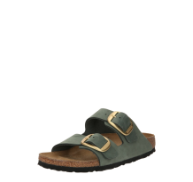 Birkenstock Arizona Big Buckle Nubukleder Sandale schmal (1025367) in grün