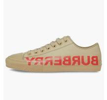 Burberry Gabardine Icon Stripe Logo Print Beige womens (8037649)