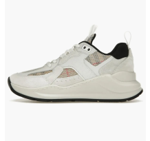 Burberry Logo Print Leather Suede And Check Mesh Archive Beige womens (80634701)