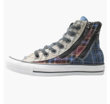 Converse Chuck Taylor All Star Double Zip Hi Blue Plaid womens (549575C)