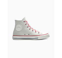 Converse Custom Chuck Taylor Leather By You (156574CSP24_WHITE_REDLACES_P) in grau