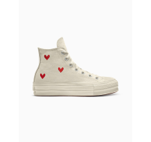 Converse Custom Chuck Taylor All Star Lift Platform Canvas By You (171209CSU24_EGRET_HEARTS_COE) in rot