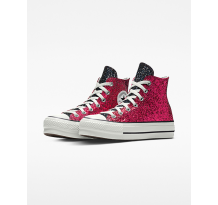 Converse Custom Chuck Taylor All Star Lift Platform Glitter By You (570626CHO23_PINK_BLACK) in pink