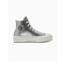 Converse Custom Chuck Taylor All Star Lift Platform Leather By You (173157CSP24_SILVER_CO) in grau