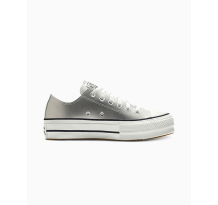 Converse Custom Chuck Taylor All Star Lift Platform Leather By You (173159CSP24_SILVER_CO) in grau