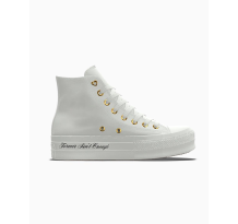 Converse Custom Chuck Taylor All Star Lift Platform Premium Wedding By You (A02253CSP24_WHITE_GOLD) in weiss