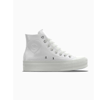 Converse Custom Chuck Taylor All Star Lift Platform Premium Wedding By You (A02253CSP24_WHITELACE) in weiss