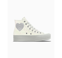 Converse Custom Wedding Chuck Taylor All Star Lift Platform By You (A02253CSP24_WHITE_GLITTER) in weiss