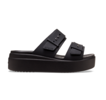 Crocs Brooklyn Buckle Wedge Low (207431-001) in schwarz