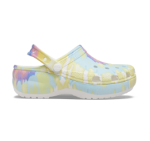 Crocs Classic Platform Tie Dye Clog (207151-94S) in weiss