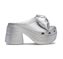 Crocs Siren Metallic Bow Clogs Silver (210050-0P1)
