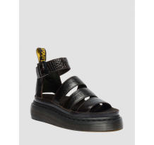 Dr. Martens Clarissa Croc Embossed Leder Quad Riemensandalen (43373200)