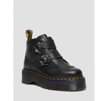 Dr. martens 1B60 Devon Flower Buckle Leather Boots (27642001) in schwarz