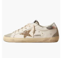 Golden Goose Super star Ice Gray Gold Glitter womens (GWF00102.F004664-10417)