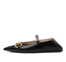 Gucci Ballet Flat With Horsebit Leather (621161-1RH00-1000)