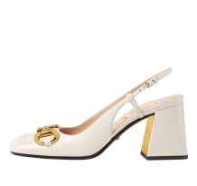 Gucci Chunky mid heel slingback with Horsebit (643892-C9D00-9022)