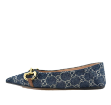 Gucci Denim Ballet Flat With Horsebit Blue (635101-2KQ80-4462)