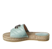 Gucci Double g Straw Woven Mint Green Slippers (628106-BKO00-3926)