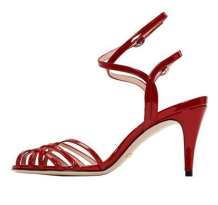 Gucci Draconia Patent Strappy Sandals 39 (538189-BNC00-6433)