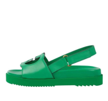 Gucci Interlocking G Leather Sandals Green (738687-US000-3727)