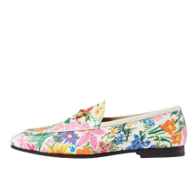 Gucci Leather Floral Print Loafers Multicolor (647611-2L350-9270)