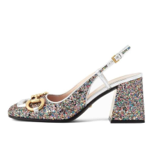 Gucci Lovelight Slingback Mid Heel With Horsebit (707702-KSP20-8461)