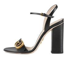 Gucci Sandal With Double G Leather (453378-A3N00-1000)