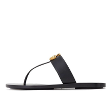 Gucci Thong Sandal With Double G Leather (497444-A3N00-1000)