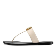 Gucci Thong Sandal With Double G Leather (497444-A3N00-9022)
