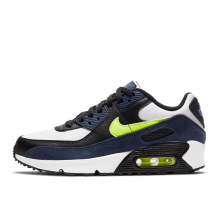 Nike Air Max 90 Leather Midnight Navy Volt GS (CD6864 401)