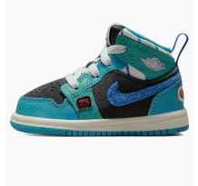Jordan 1 Mid td School Anthracite Aquatone New Emerald Glacier Blue (FJ9480-004)