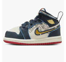 Jordan 1 Mid Se Armory Navy Pale Ivory Sport Metallic Gold td (FN1351-400)