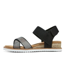 Skechers Desert Kiss Cross Strap Casual Sandal (114139-BKMT)