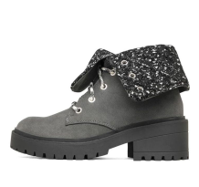 Skechers Teen Spirit Knit Buzz Ankle Boot Charcoal (167059-BKCC)