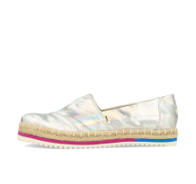 TOMS Platform Alpargata Silver Iridescent Canvas (10013464) in bunt