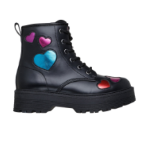 Skechers Gravlen Hi Metallic Heart Shoes (303409L-BLK)
