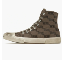 Balenciaga Paris High Top Bb Monogram Dark Beige (688752-W3RQ1-2298)